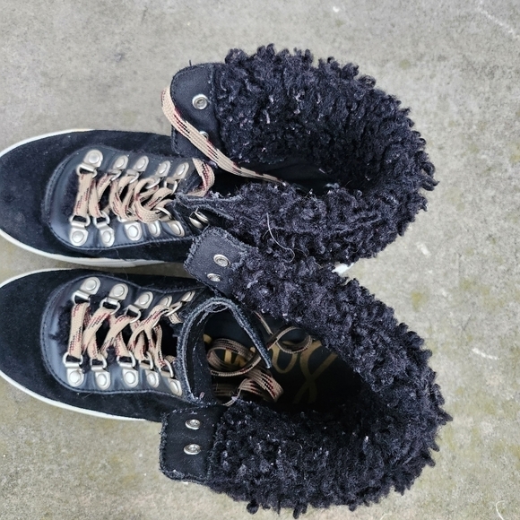 Sam Edelman Luther Shearling Sneaker Women 7 Shoes - Picture 5 of 9